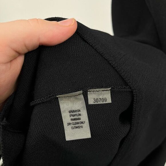 Julia Jordan Stretch Knit Fit & Flare Short Sleeve Dress Black Women's Size XLG - Picture 7 of 7